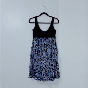 Maggy London Black and Blue Sleeveless Sundress